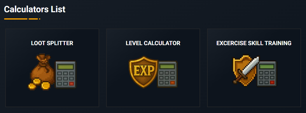Calculators List